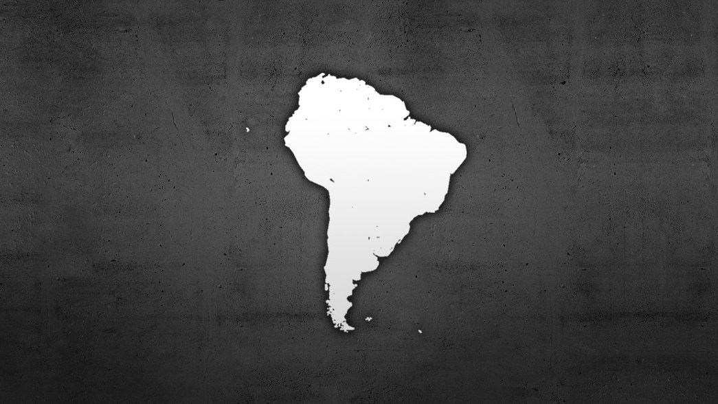 Map outline of South America