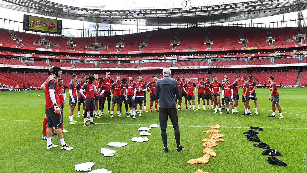 Arsenal train at Emirates Stadium