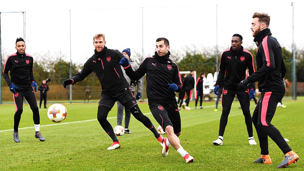 Arsenal train ahead of Ostersunds