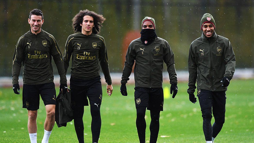 Arsenal train ahead of Wolves