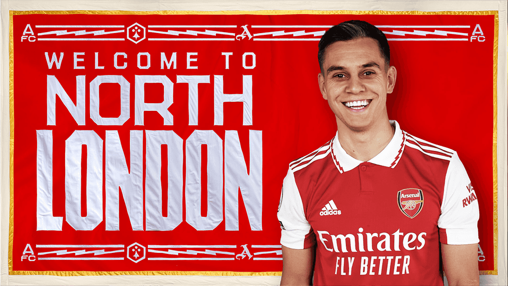 Leandro Trossard after signing for Arsenal