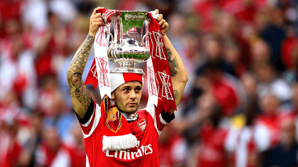 Jack Wilshere with the FA Cup