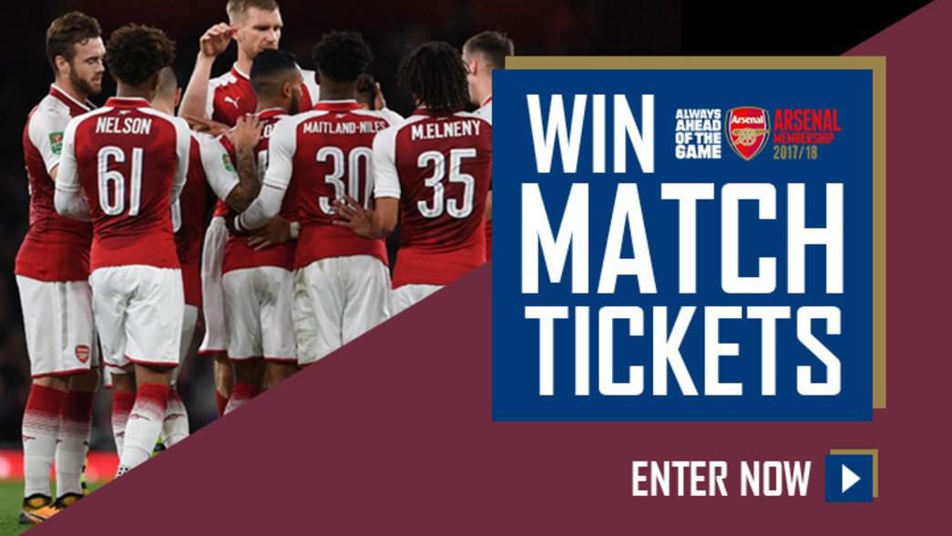 Win match tickets Arsenal membership rewards