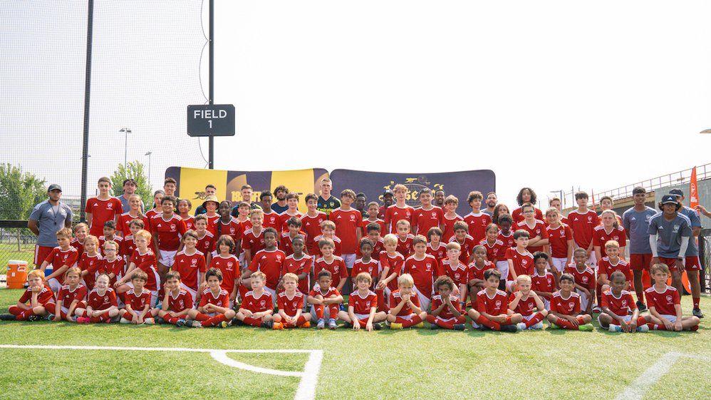 football camps team shot of children in camp 