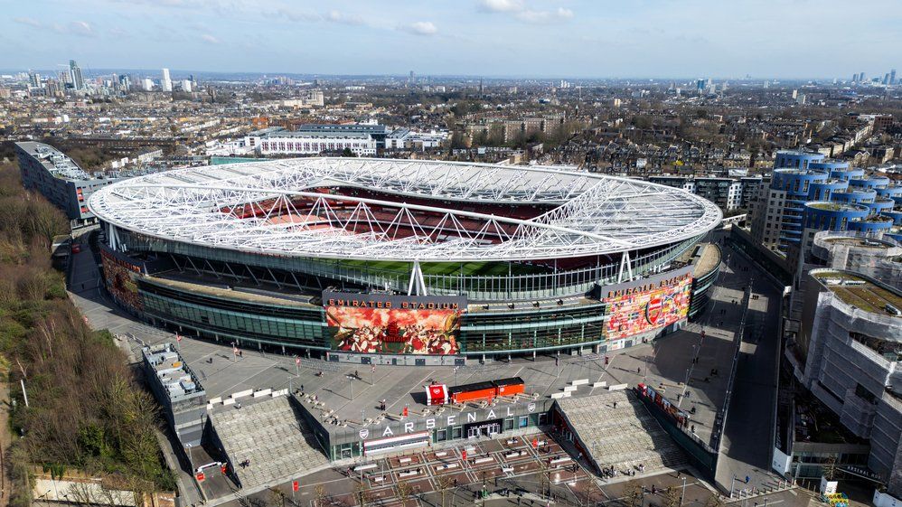 Emirates Stadium from above pre-Brentford