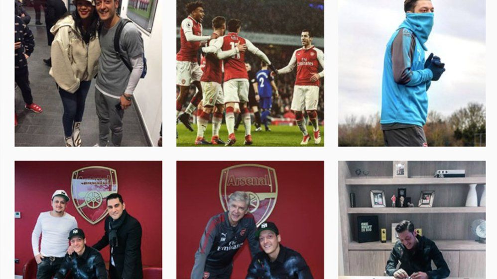 Mesut Ozil's instagram page