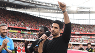 What Mikel Arteta said to the crowd at full-time