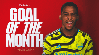 Timber's strike wins Emirates Goal of the Month