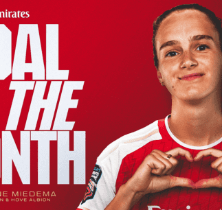 Miedema wins May's Emirates Goal of the Month