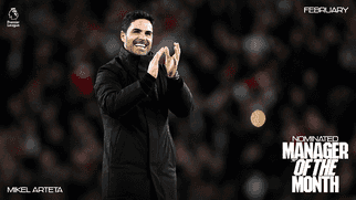 Arteta nominated for PL Manager of the Month