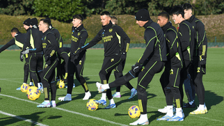 Gallery: A chilly session at Colney before Wolves