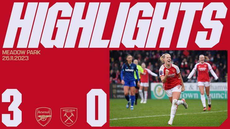 Highlights: Arsenal Women 3-0 West Ham United